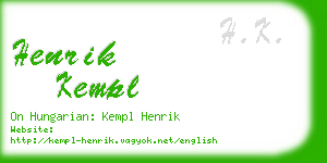 henrik kempl business card